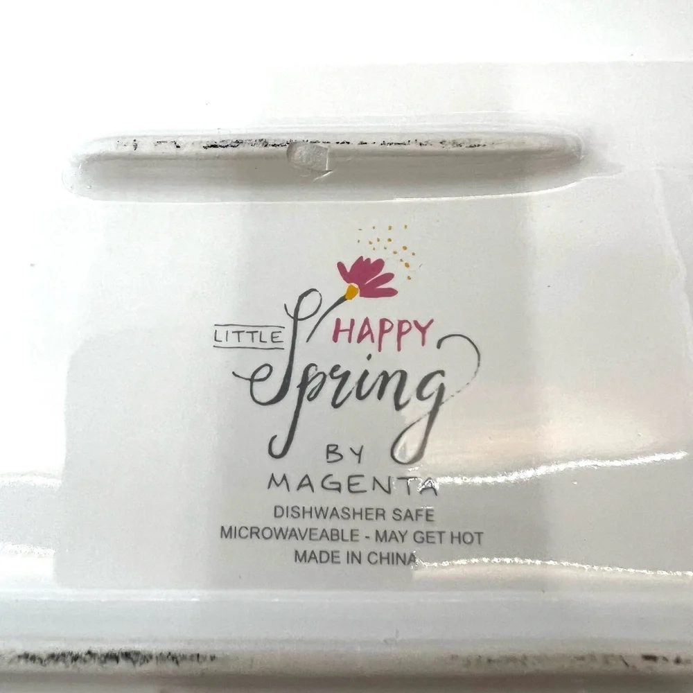 Happy Little Spring By Magenta Tricker Dish Easter Bunny Basket Gift Valentines